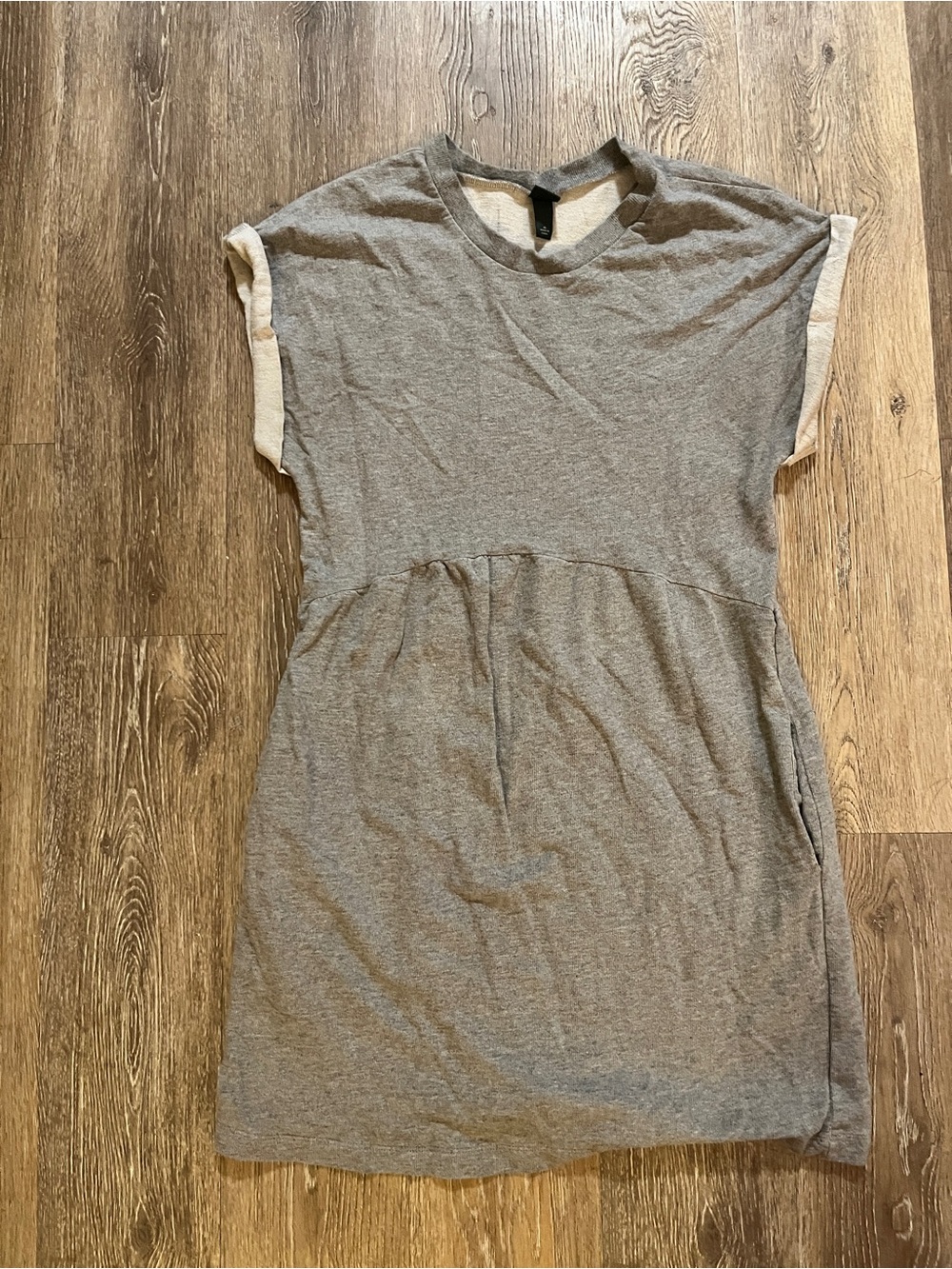 wild fable Heather Grey Casual Crewneck Tunic Dress